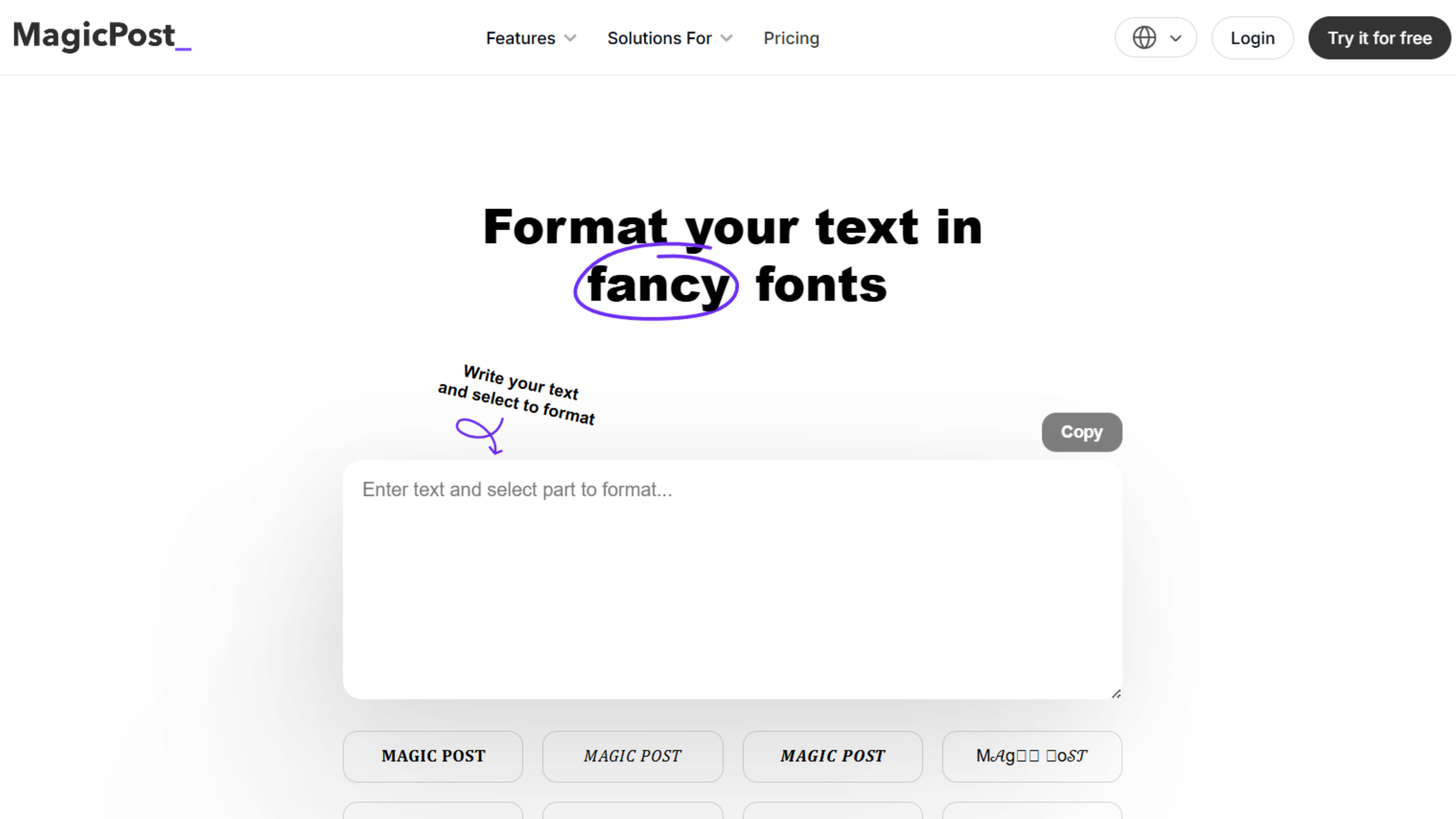 magic post magic post text Formatter preview