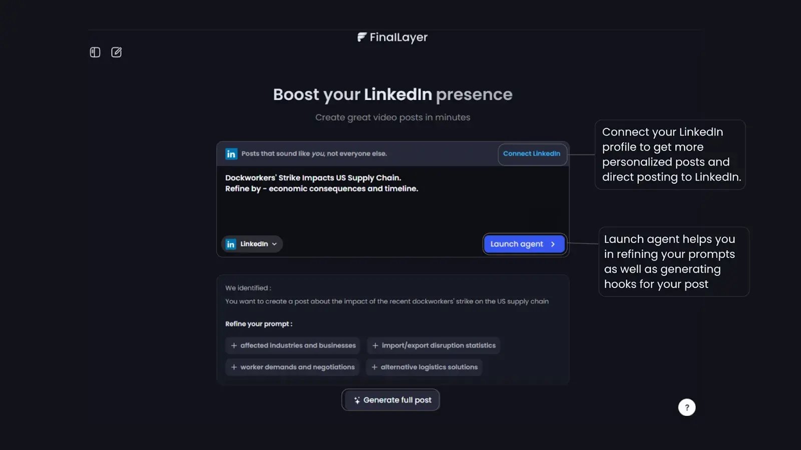 Final layer personalization