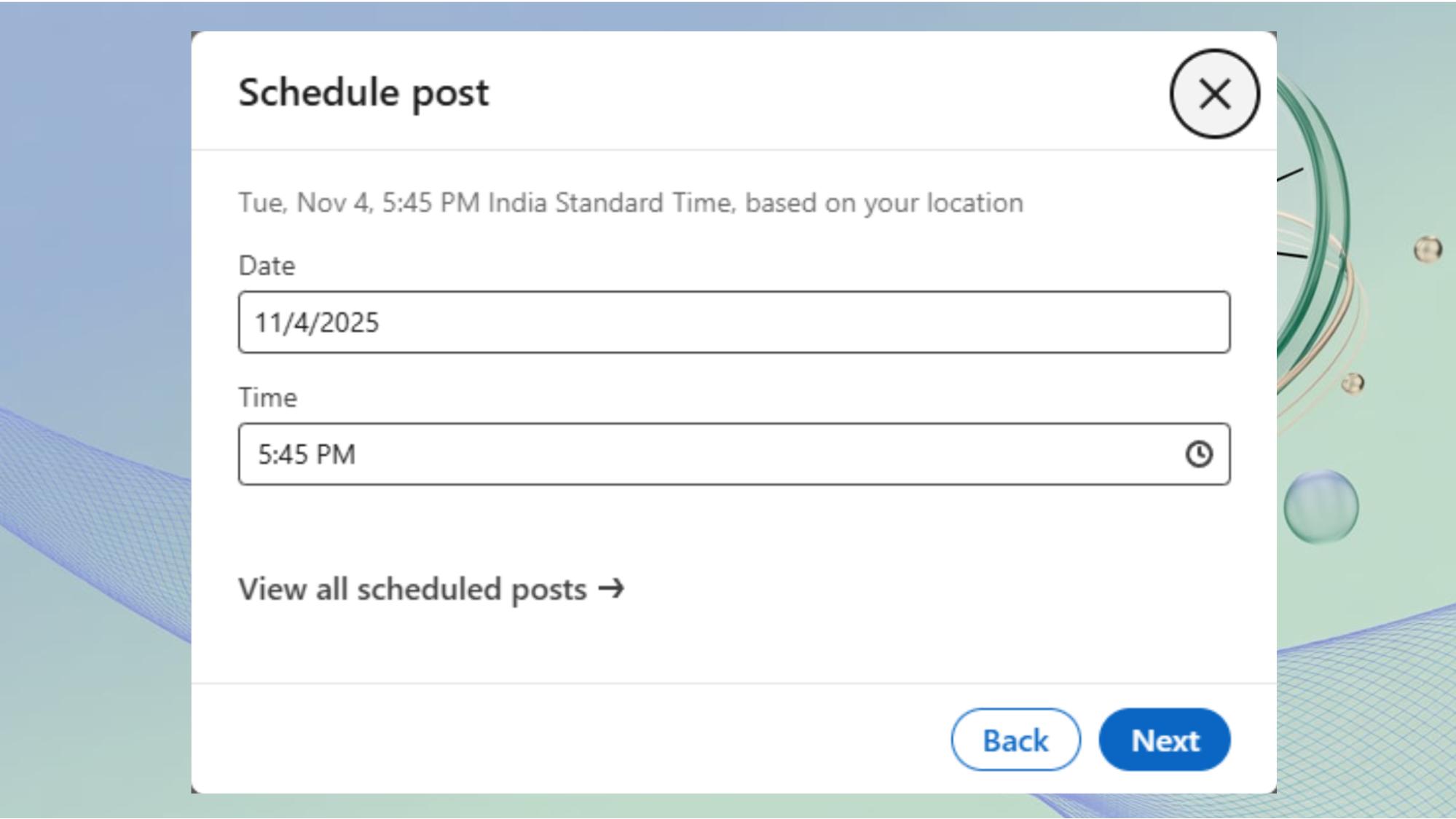 Schedule LinkedIn Post