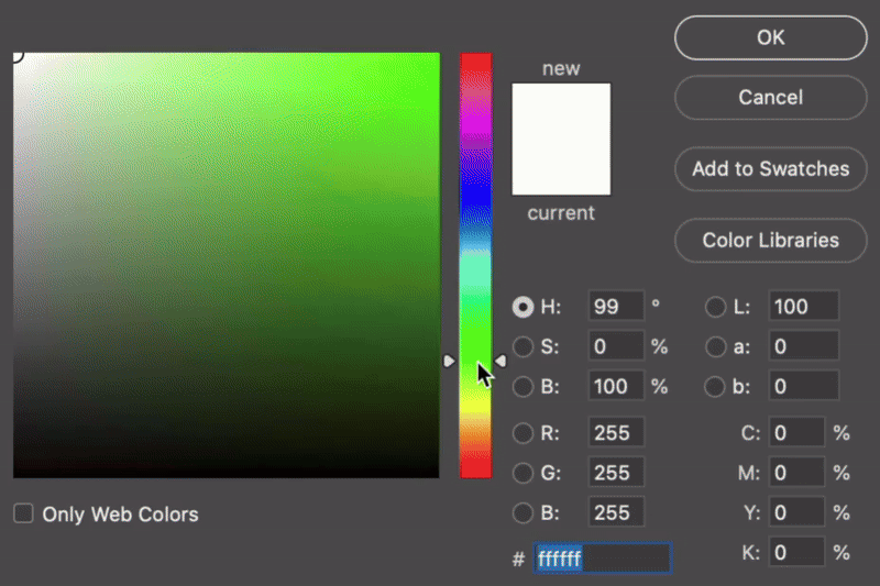 GIF showing color bar