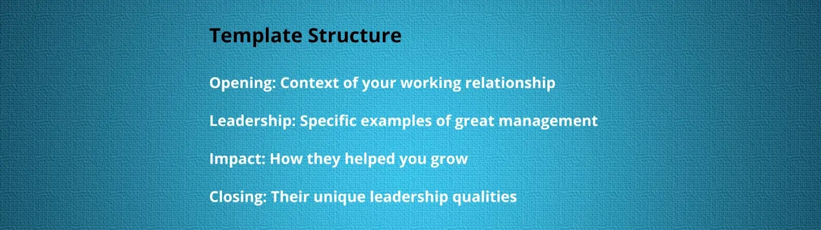 Recommending a manager