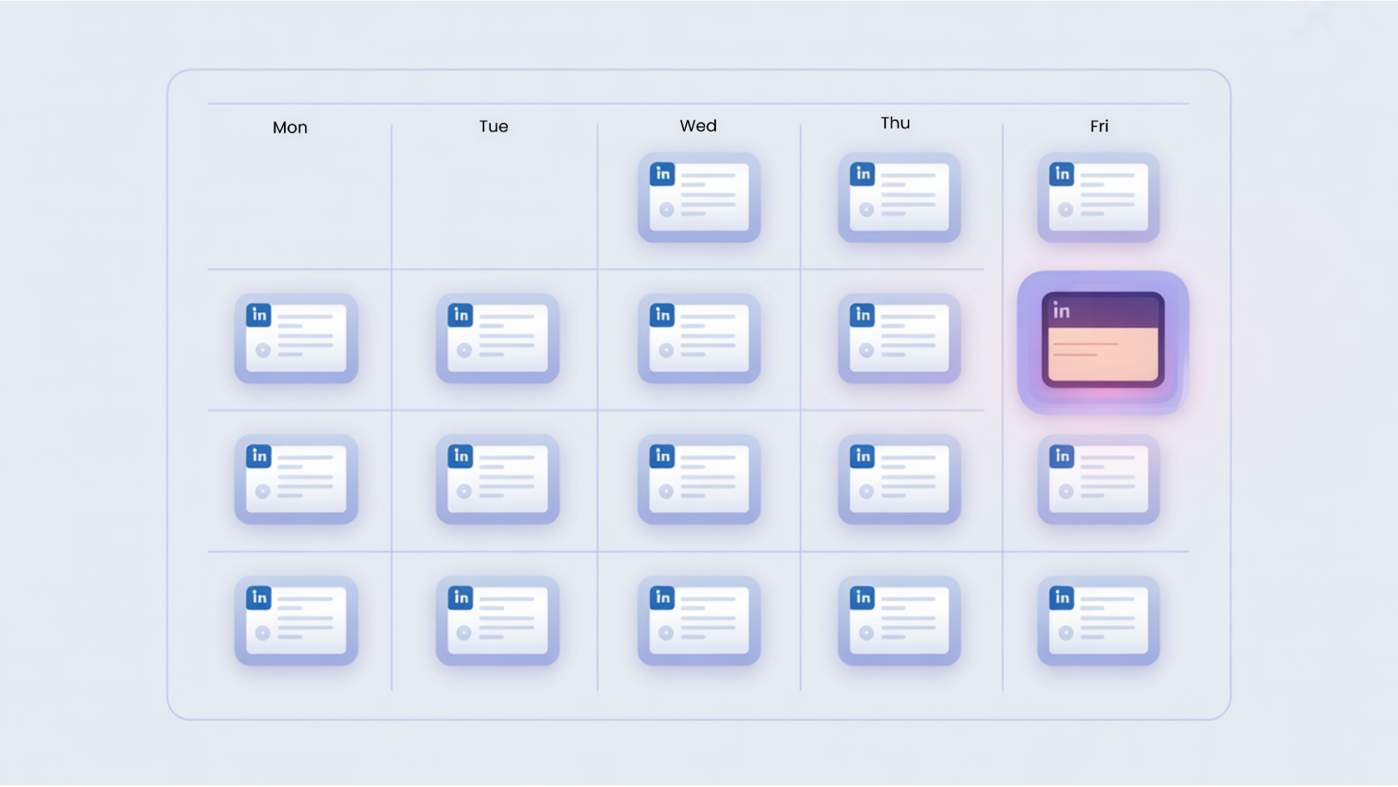 preview of content calendar