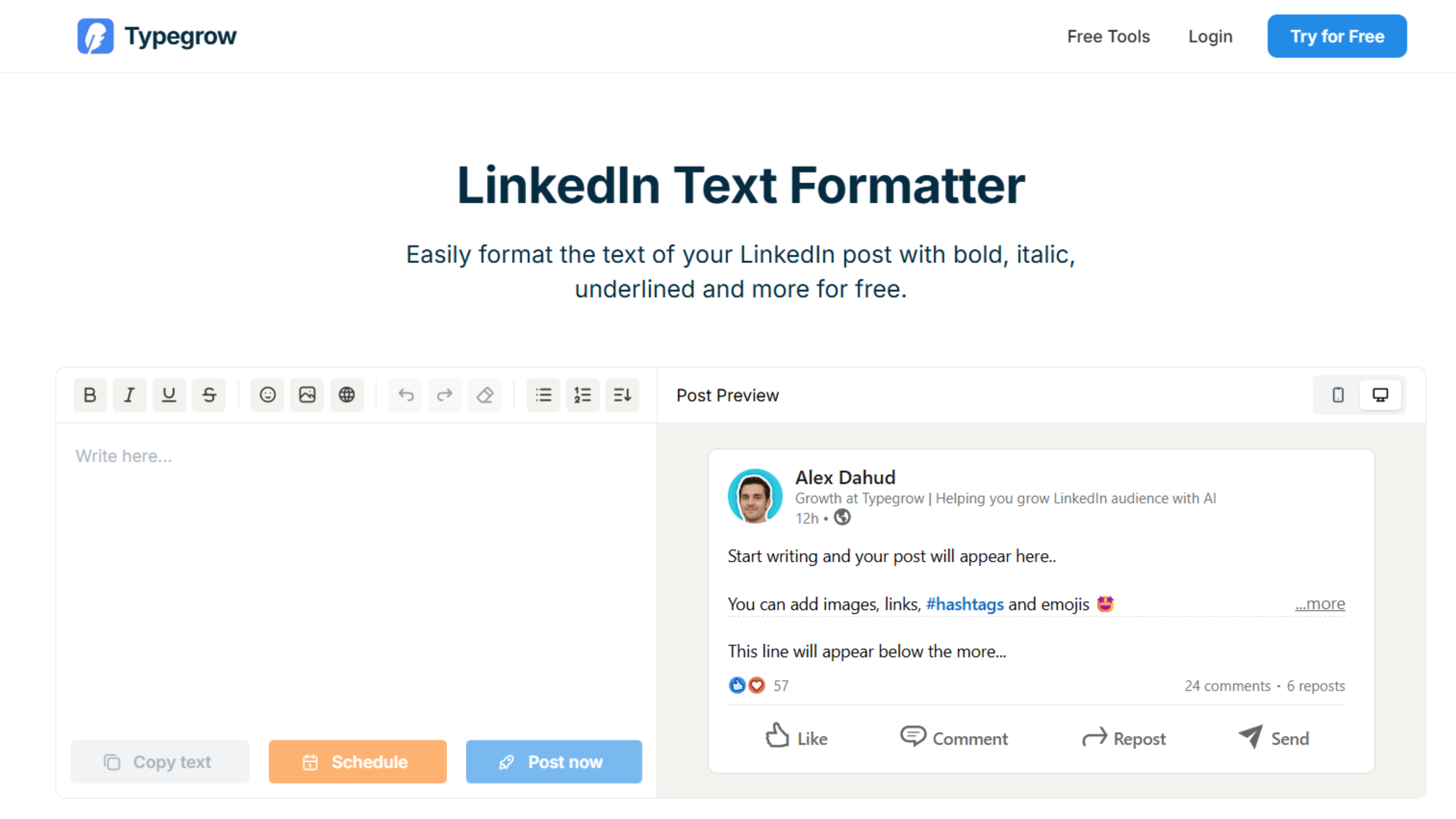Typegrow Typegrow text Formatter preview