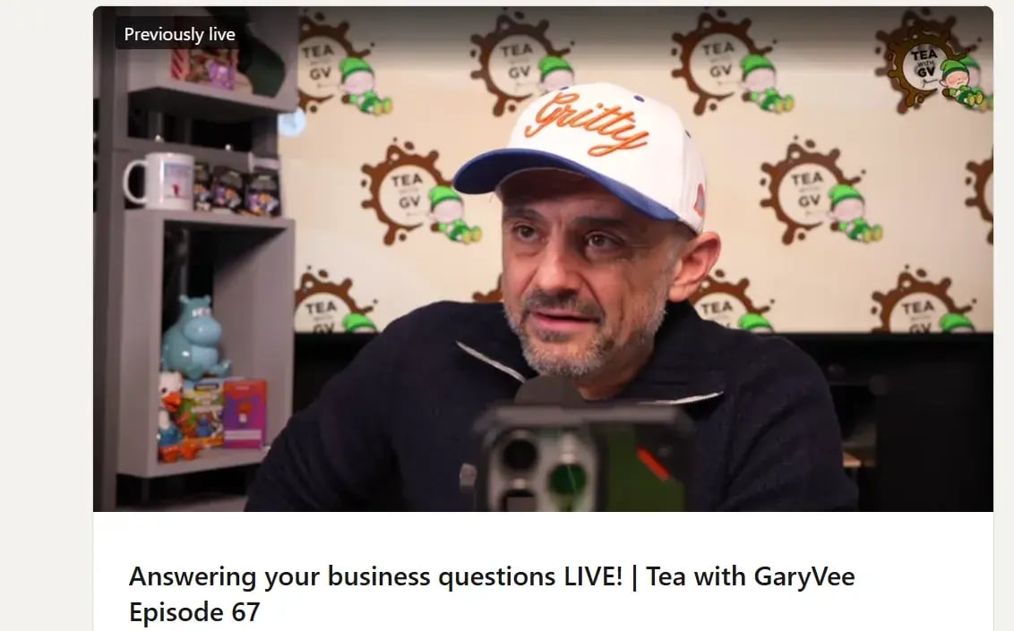 Live content on LinkedIn