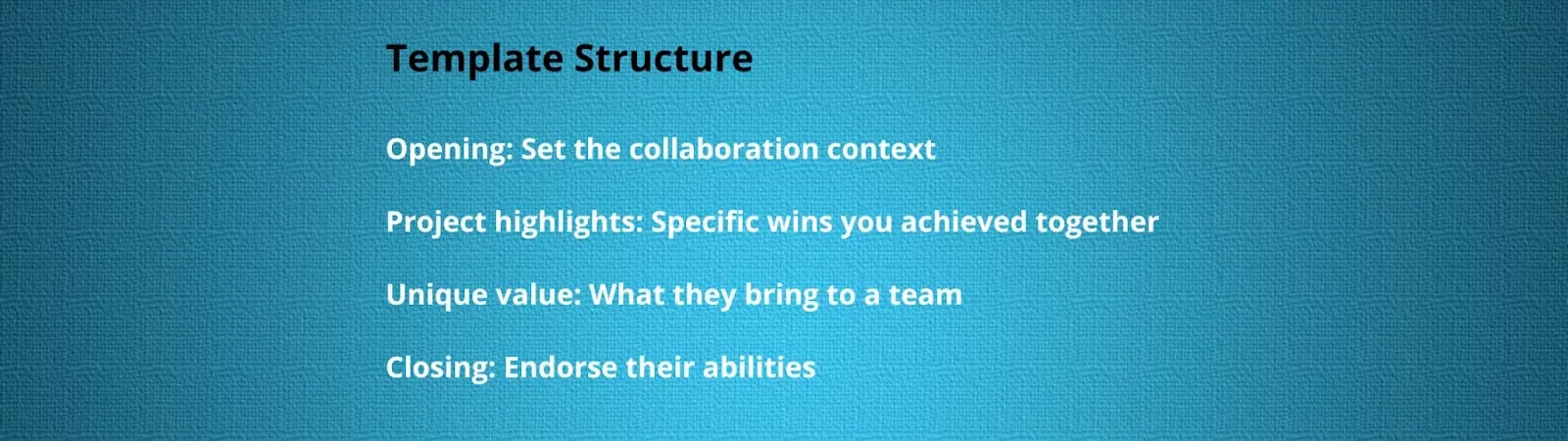 Recommending a colleague/peer