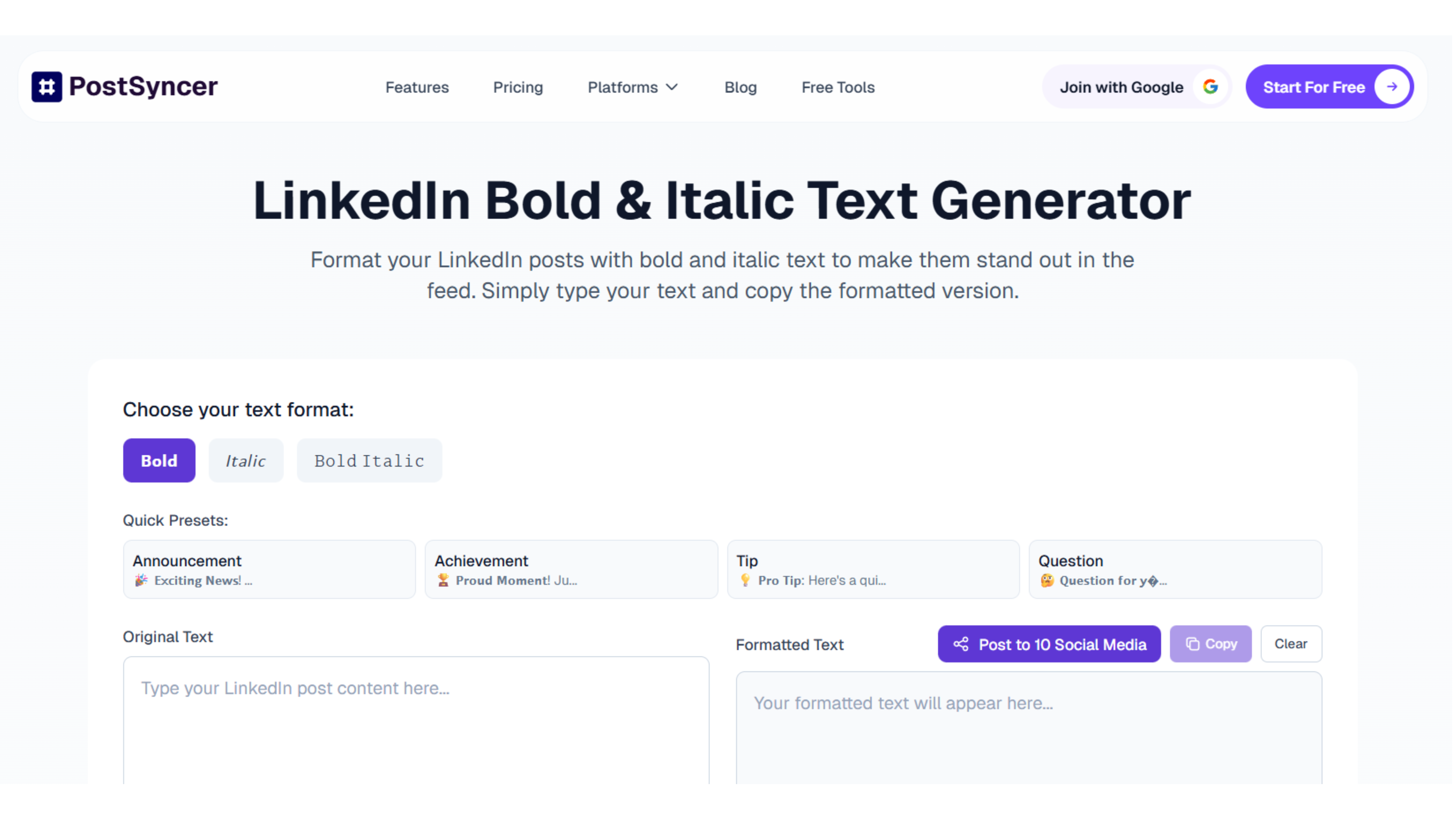 Post Syncer Post syncer text Formatter preview