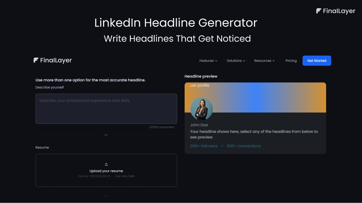 Cover Image of Use LinkedIn Headline Generator