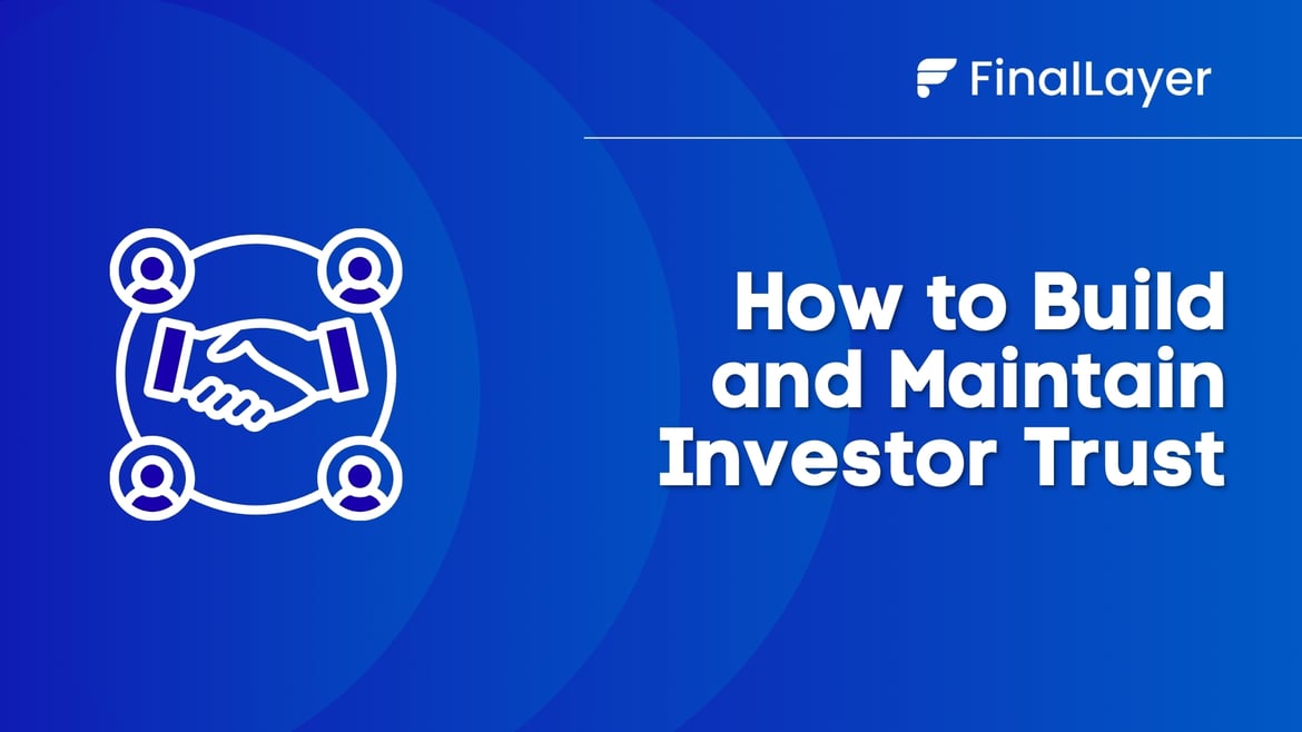 how to build and maintain investor trust