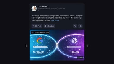 Video With LinkedIn Post With FinalLayer