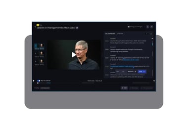 Search and Edit the Transcript