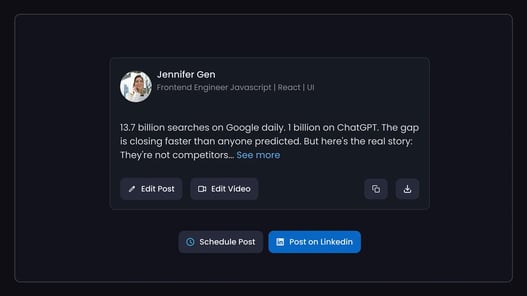 Post on LinkedIn With  FinalLayer